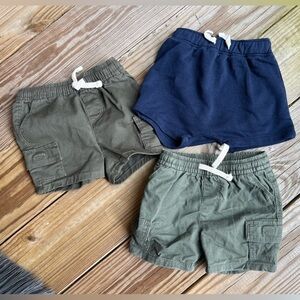 Infant Baby Old Navy Green and Blue Casual Shorts 6-12M